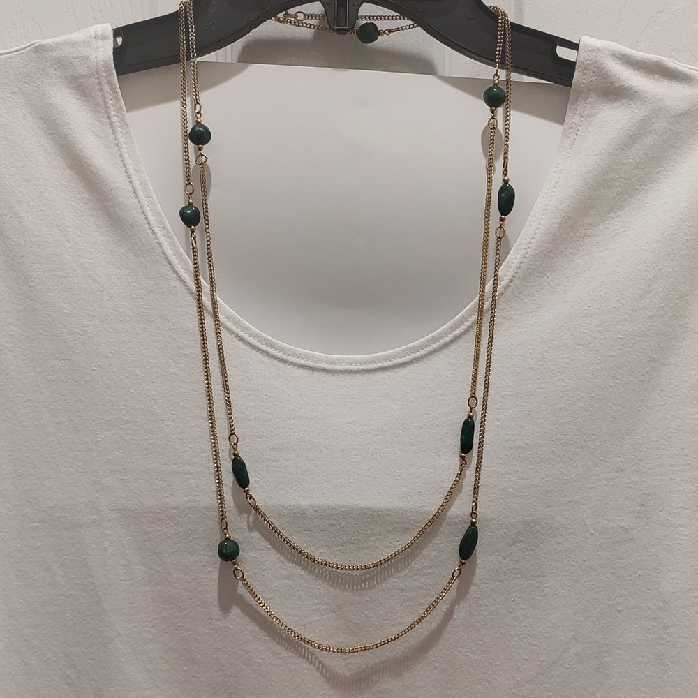 Jade Green Beaded Necklace